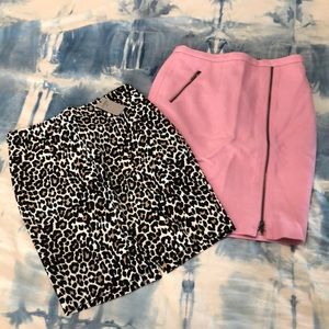 Two J. Crew pencil skirts, size 0 and 0 petite